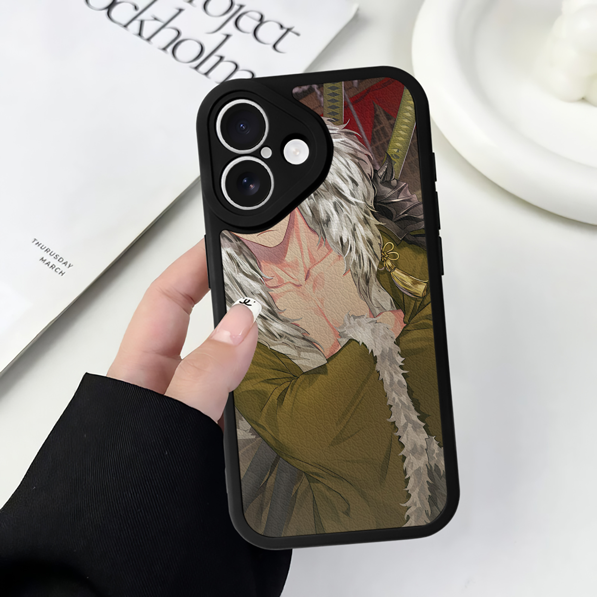 （画像用） ハイキュー!! Haikyu!! 【iPhone 16シリーズ対応】シリコンスマホケース（レザー調） 材質：シリコン